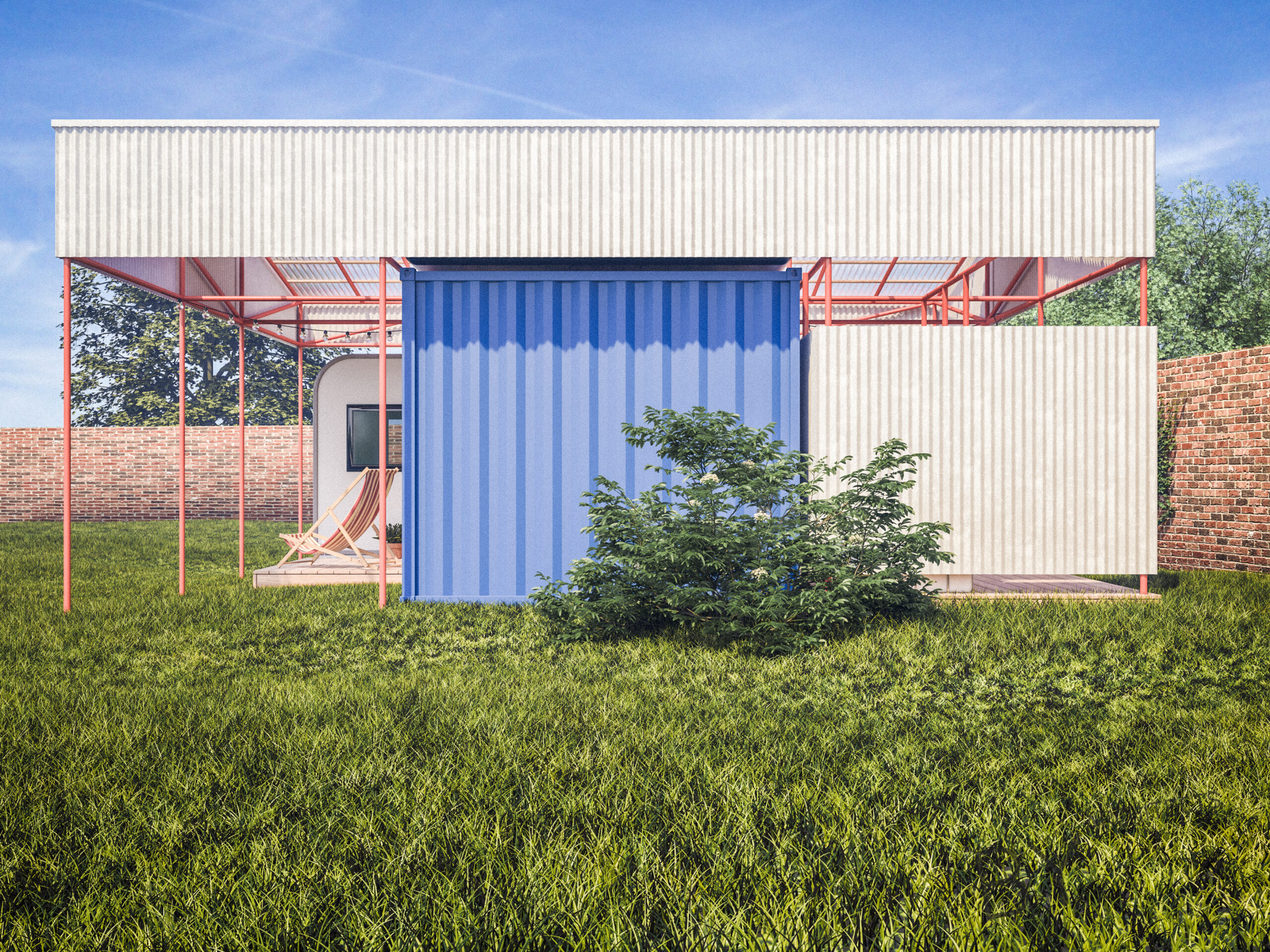 Přístřešek v sadu