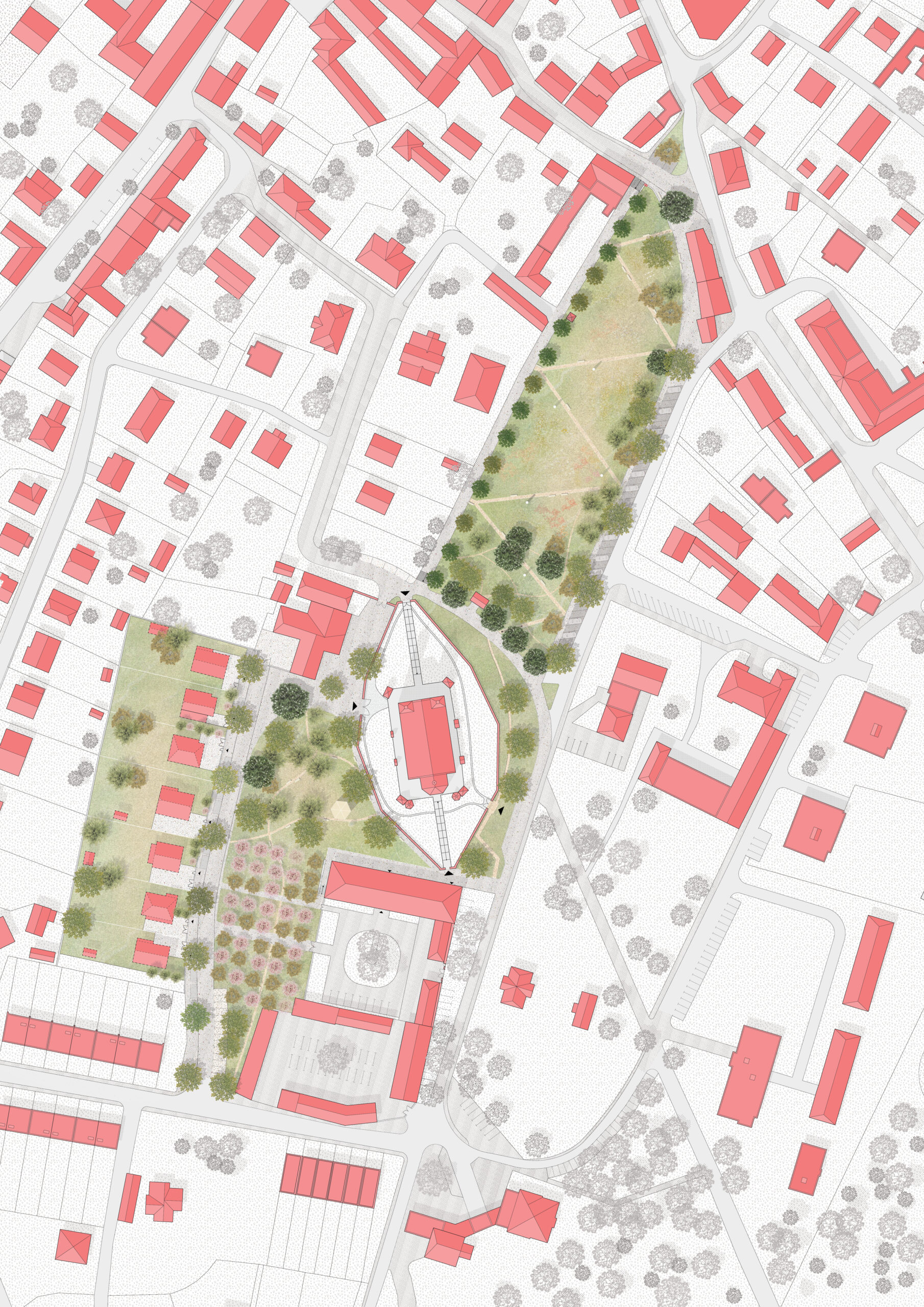 Návrší poutního kostela na Chlumku